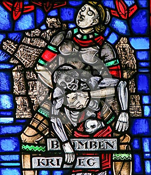 Stained Glass in Worms - Bombing War photo
