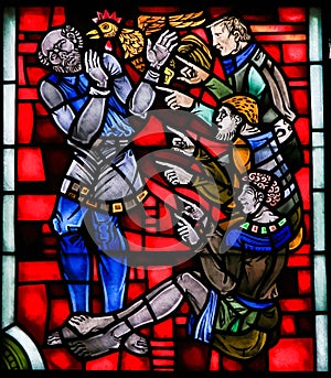 Stained Glass in Worms - Denial of Saint Peter