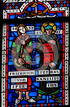 Stained Glass in Worms - Famous Jesuit Priests