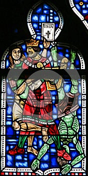 Stained Glass in Worms - Murder of Uriah by King David