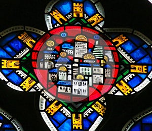 Stained Glass in Worms - New Jerusalem