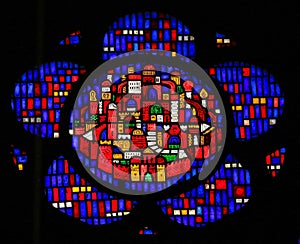 Stained Glass in Worms - New Jerusalem