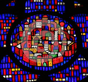 Stained Glass in Worms - New Jerusalem