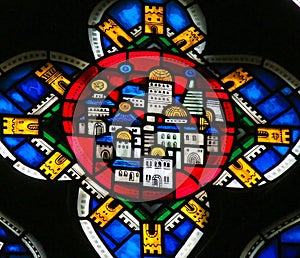 Stained Glass in Worms - New Jerusalem photo