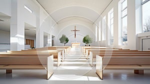 stained interior church building