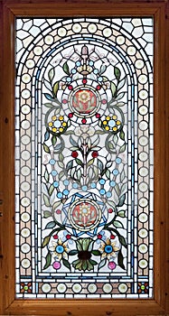 Stained lead window photo