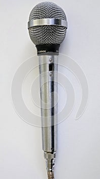 Stainelss steele vintage microphone with cord