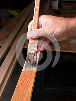 Staining Wood photo