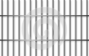 Steel prison cell bars, vector illustration photo