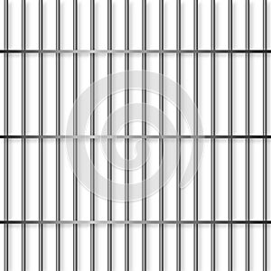 Stainles steel prison cell bars, vector illustration photo