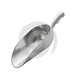 Stainless Metal Scoop Isolated with clipping path