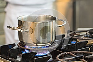 Stainless pot cooking