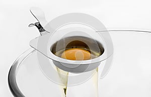 Stainless separator of yolks and egg whites