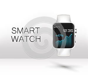 Stainless silver smart watch