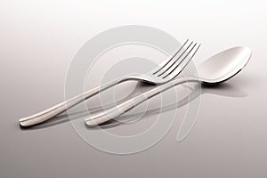 Stainless steal fork and spoon