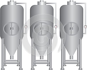 Beer fermentation equipment stainless steel photo