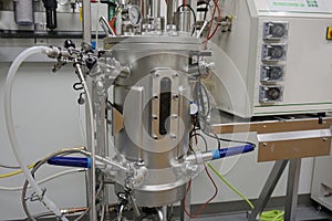 Stainless Steel bioreactor used in a biotechnology laboratory