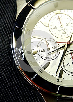 The stainless steel of chronograph watch