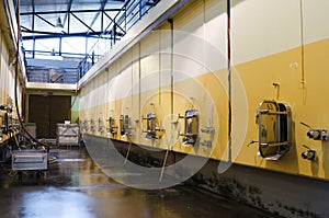 Stainless steel fermentation vessels