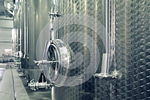 Stainless steel fermenters used to make wine