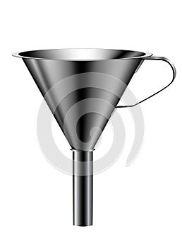 Stainless steel funnel photo