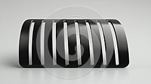 Stainless steel kitchen knife and plate on white background