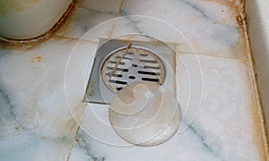 Stainless steel made Floor drain gratings and its cover fixed with ceramic floor tiling for waste water drainage purpose in