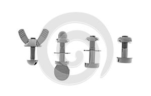 Stainless steel metallic screws