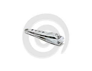 Stainless steel nail cutter Isolated object on white