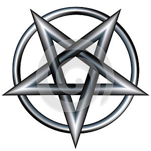 Stainless steel pentagram photo
