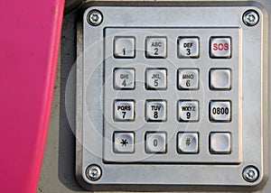 Stainless steel phone keypad