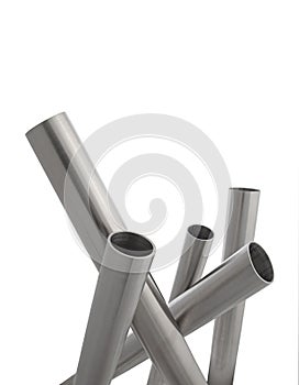 Stainless steel pipes vertical isolated