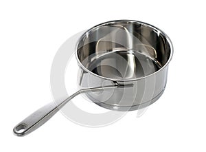 Stainless steel Pot with White background