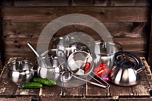 Stainless steel pots