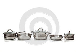 Stainless steel pots and pans