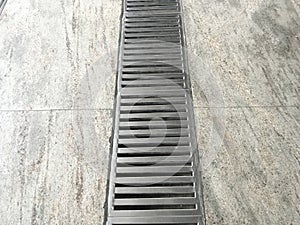 Stainless steel power coated or fabricated Floor Drain longitudinal Grating at metro station