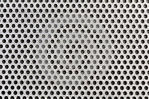 Stainless steel punched metal sheet - Top view