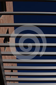 Stainless Steel Rafters, Chaco Bricks, Blue Sky