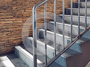 Stainless steel railing for falling protection