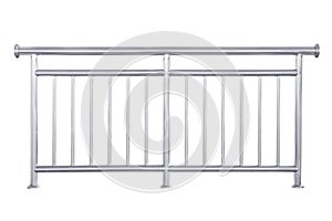 Stainless steel railing isolated.