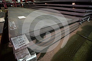 Stainless steel sheets deposited in stacks