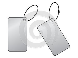 Stainless Steel Square Tag Vector