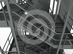 Stainless steel stairs