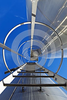 Stainless steel stairway