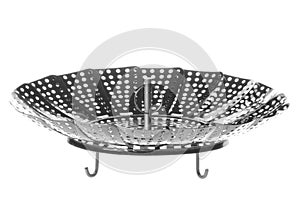 Stainless Steel Steamer Basket Isolated