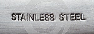 Stainless steel text