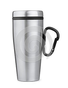 Stainless steel thermo mug photo