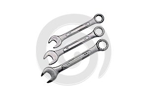 Stainless steel three wrench or spanners size 12,13,14 mm