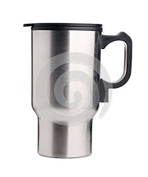 Stainless steel travel thermos mug