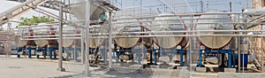 Stainless steel vessels for production of wine in modern winery